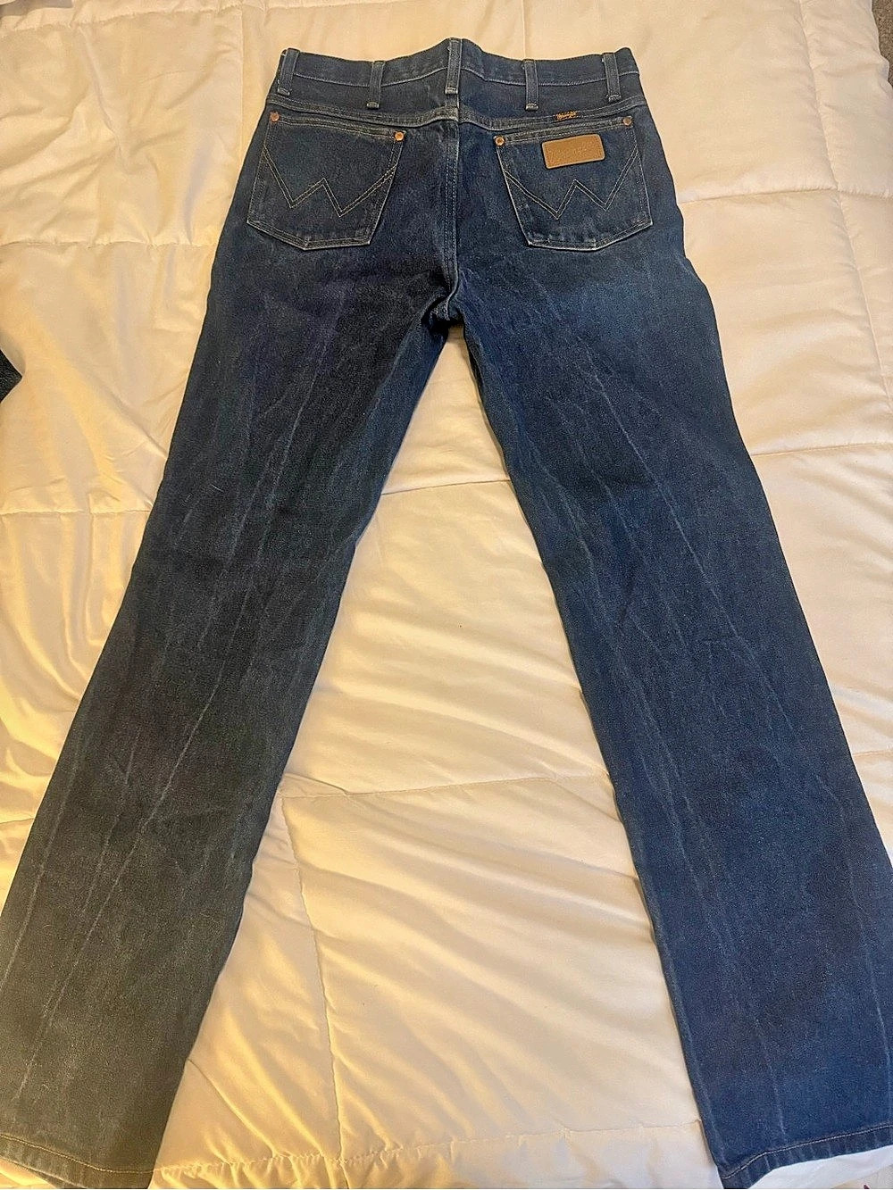 Wrangler 936DEN Cowboy Cut Slim Fit Jeans Men’s 33x34 Dark Indigo Western 100% C